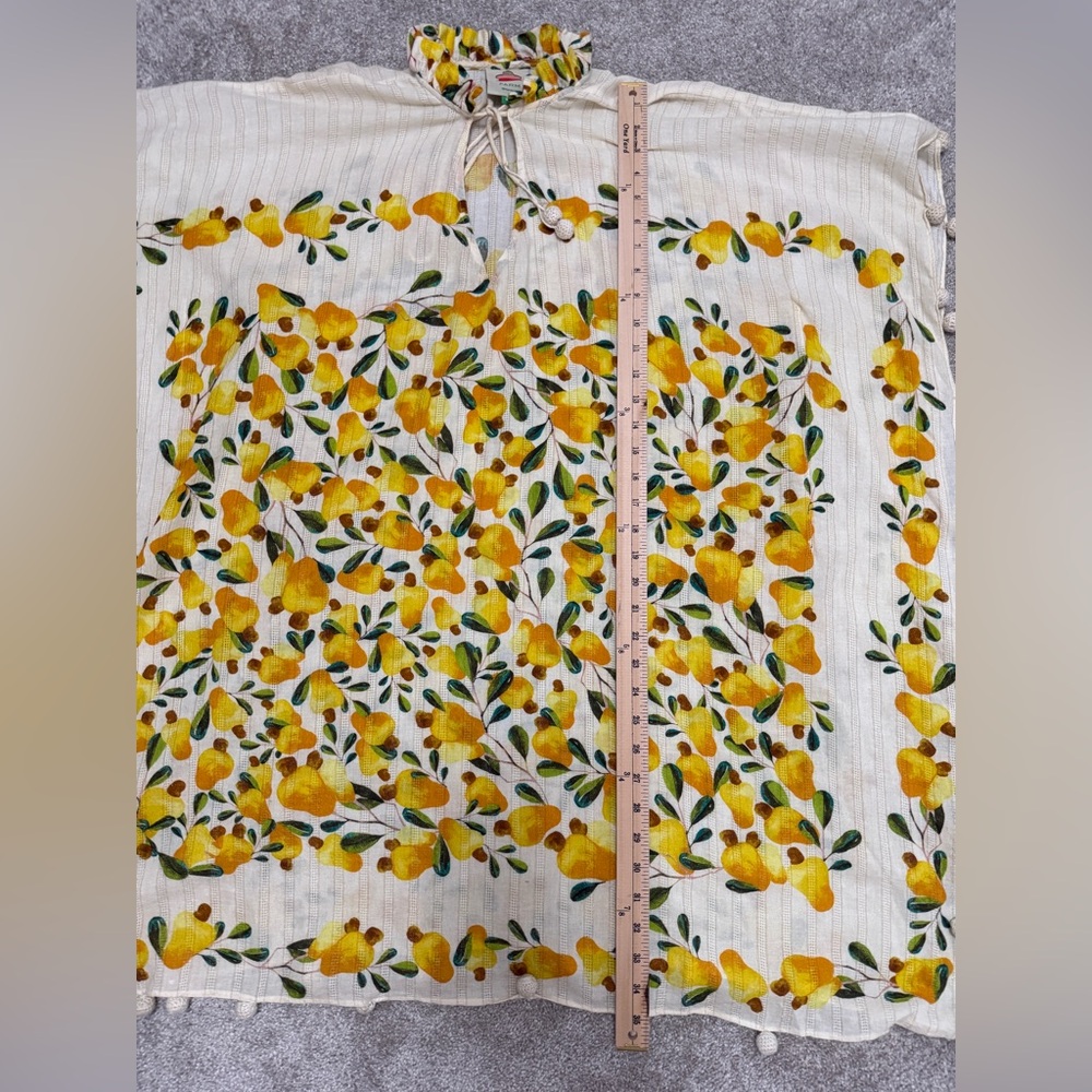 Farm Rio - OFF-WHITE CASHEW SCARF COVERUP DRESS - size Small - EUC - Picture 8 of 16